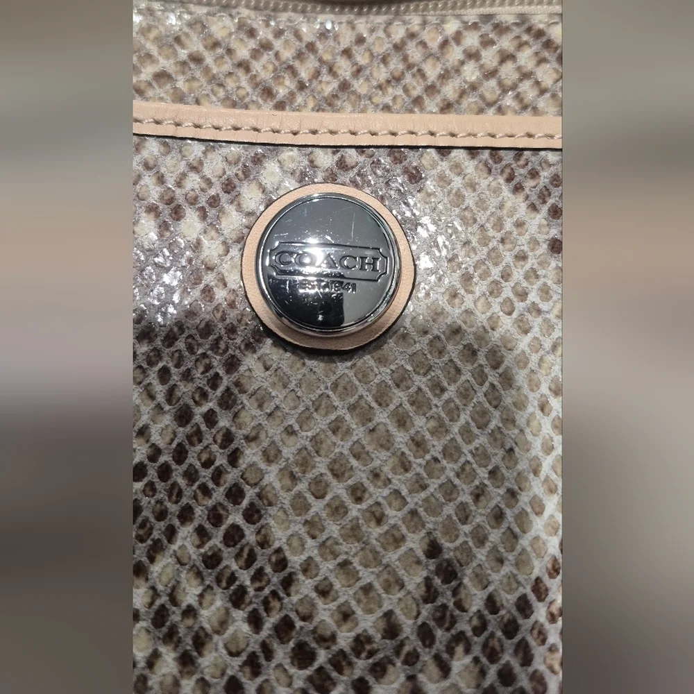 Coach Snakeskin Pattern Crossbody Bag